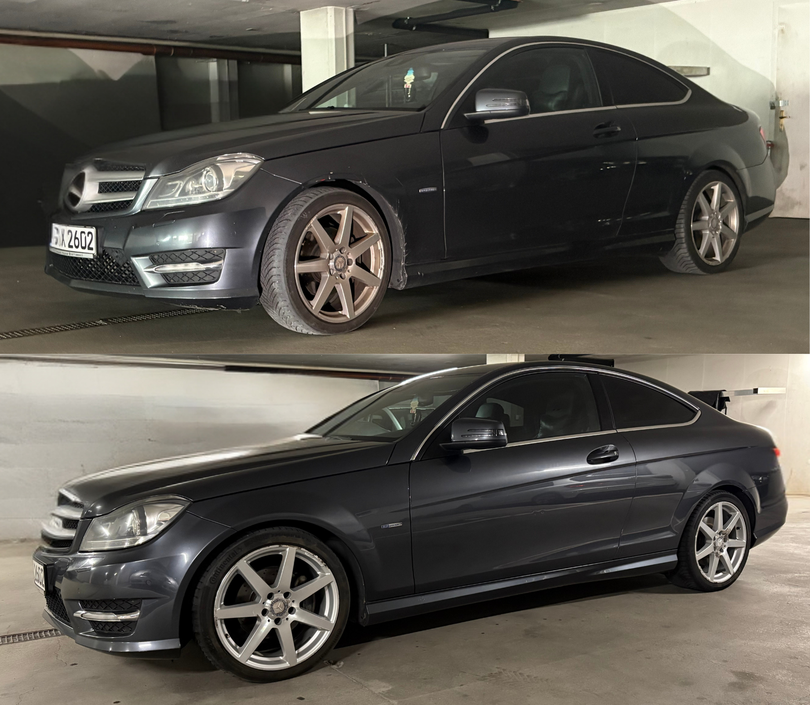 Aussenreinigung eines Mercedes mit der Rinseless-Wash-Methode durch MD CARE — ohne Hochdruck und ohne Wasseranschluss